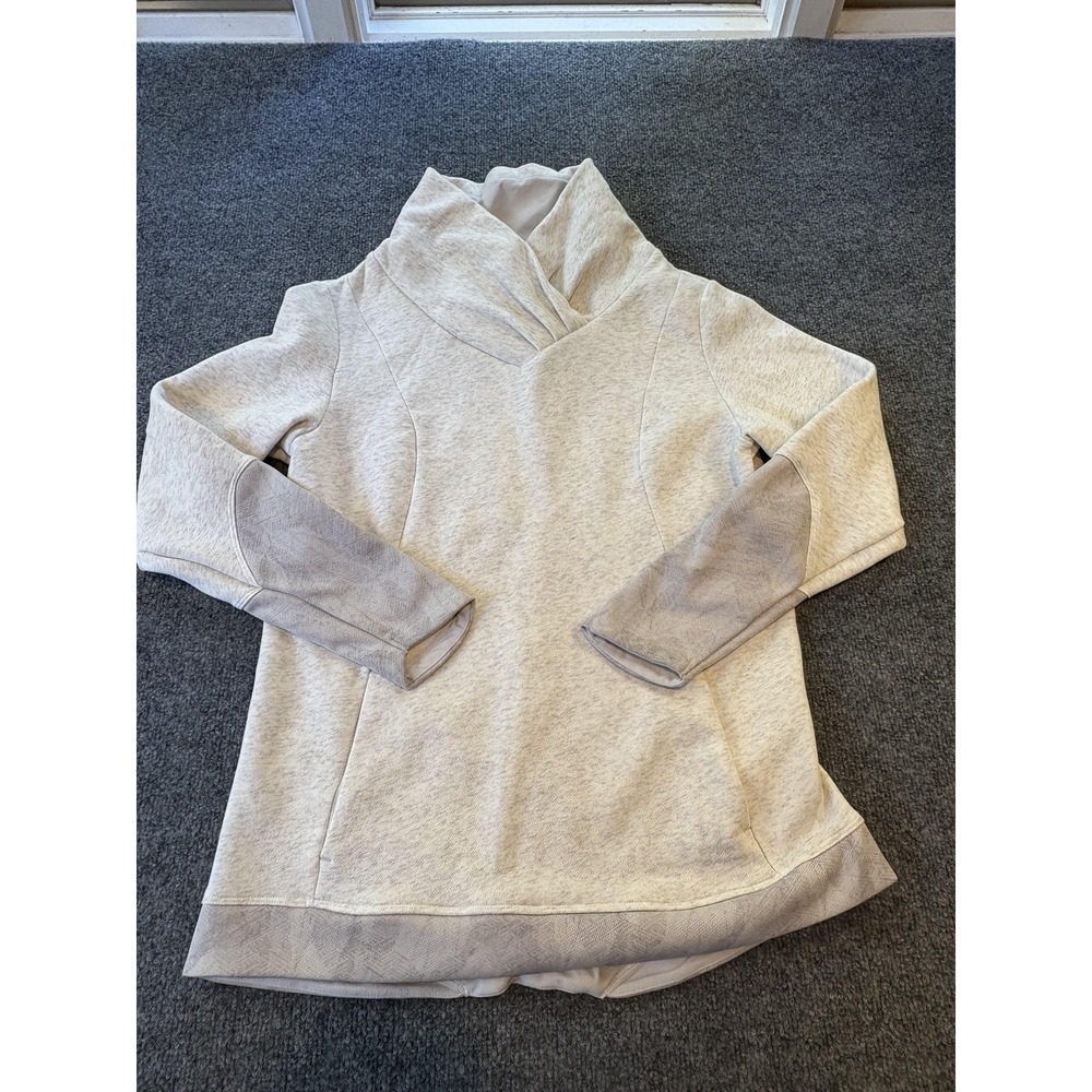 Decathlon Quechua Sweatshirt Womens Large Cowl Neck Fleece Pullover 126168